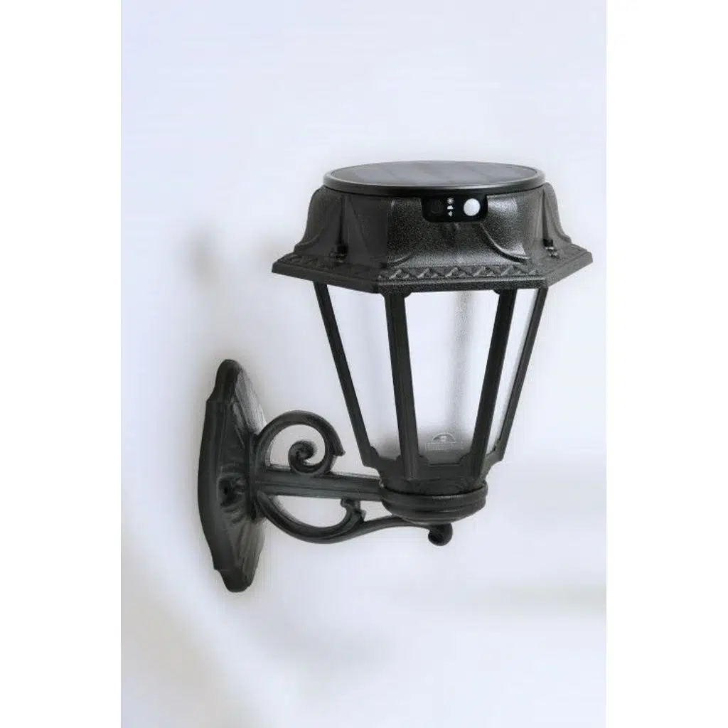 BISSO/ROSETTA BLACK FROSTED SOLAR LED Ø150 PIR CCT
