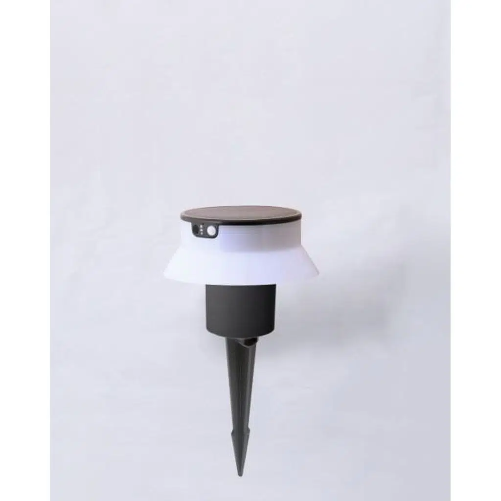 FELICE 200 SPIKE BLACK SOLAR LED Ø150 PIR CCT SET