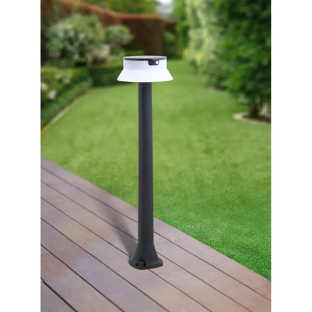 JOSEPHA 800 BLACK SOLAR LED Ø150 PIR CCT SET OPAL